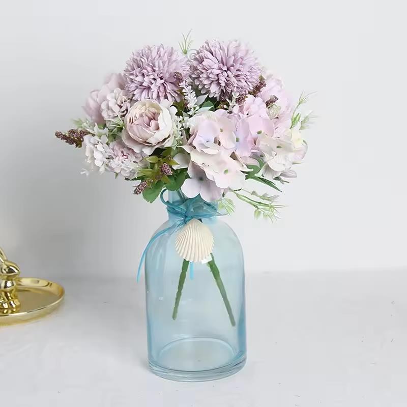 Chrysanthemum Roses Bouquet Artificial Flowers for Vase Composition Purple