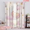 2pcs,2D Plane Printing Curtains Roller Blinds Dreamy Unicorn Polyester (without Rod) Home Decor for Bedroom, Living Room,