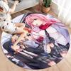 Franxx Round Area Rug Carpet Rug For Living Room Bedroom Sofa Playroom Decor Nonslip Floor Mat