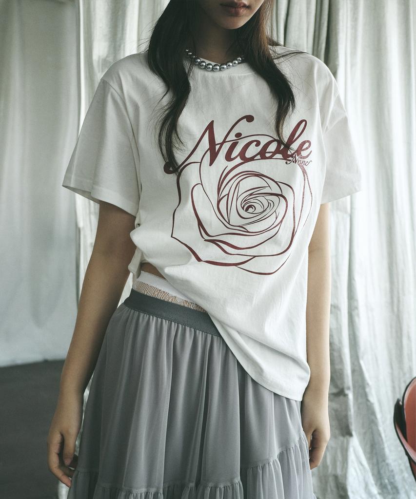 Nigaennikol Nicole Rose Топ с рукавами_Кремовый Бордовый