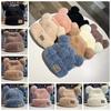 Letter Cat Ear Skullies Bear Ear Winter Cap Fashion Plush Bear Beanies  Autumn/Winter