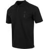 Pure Color Casual Mini-Logo Print Short Sleeve Polo Shirt Men Tops Black HM2952