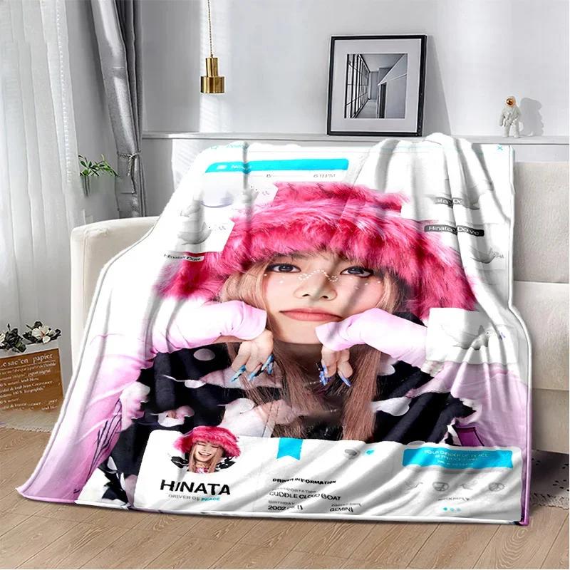 Japanese HipHop Girl Group Xg Character Print Blanket Shooting Stars Warm Plush Cozy Throw Blanket for Beding Couch Fans Blanket