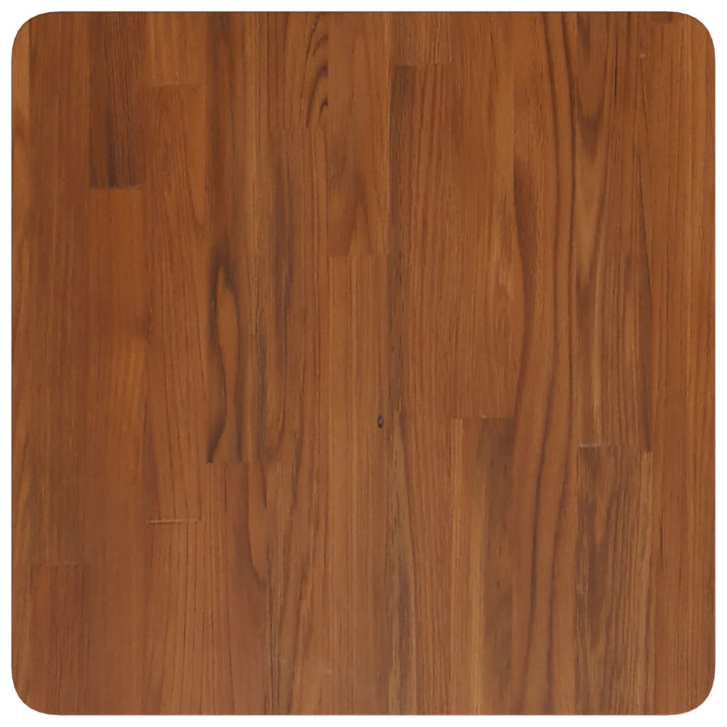 Square Table Top Dark Brown 50 x 50 x 1.5 cm Treated Oak