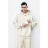 H M Sports Hoodie Loose Fit dryMove ligHt Beige