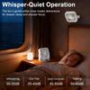 Portable Magnetic Travel Fan 8-24H Runtime Rechargeable and Plug-In Table Fan Small Personal Fan
