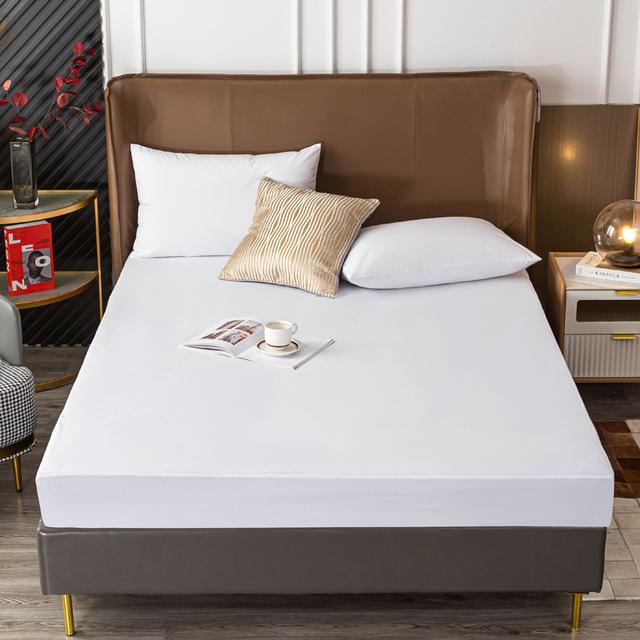 Водонепроницаемый наматрасник, однотонная стеганая простыня с защитой от клещей, эластичный чехол для кровати, защита для матраса (Без наволочки)