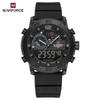 Men's Sports Watch Quartz Movement LCD Digital Watch Date Day Chronograph Waterproof Silicone Strap Boys Multifunctional Watch NF6104