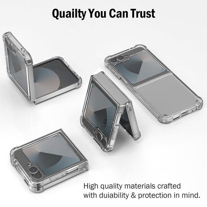 Coque de Protection - BOOLING - pour Samsung Galaxy Z Flip 7 FE - Silicone Transparent - Coins Renforcés - Antichoc