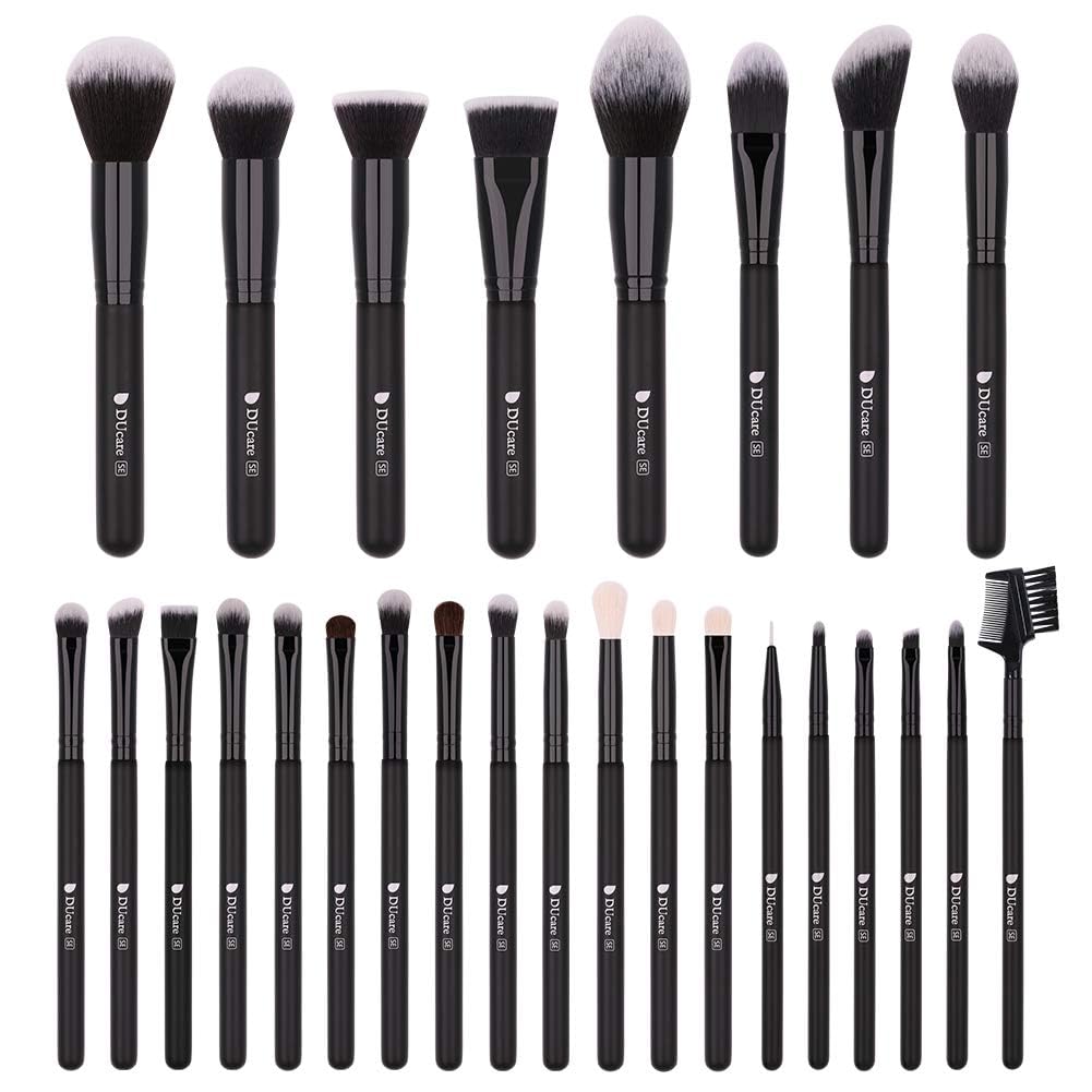 DUcare Makeup 27 Professional Makeup Natural Super Makeup Foundation Eye Shadow Face Easy to Draw Makeup Professional Makeup Black Brushs,