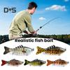 10CM/15.5G Multi-Jointed Fishing Lure with Hooks Realistic 7-Section Swimbait Plastic Artificial Bait Freshwater Saltwater Fishing Accessories