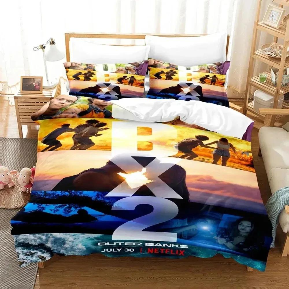 3D Print TV Outer Banks Bedding Set Double Twin King Duvet Cover Comforter Pillowcase Boys Girls Adults Bedroom