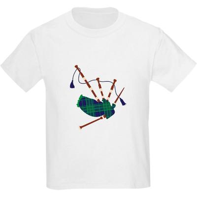 CafePress Футболка Шотландская Волынка для Детей Хлопковая Футболка