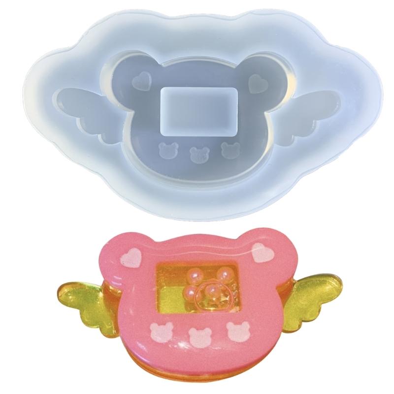 Блестящие силиконовые формы для украшений, ангел, медведь, бант, брелок, форма для самостоятельного изготовления кулонов, ювелирных изделий из эпоксидной смолы