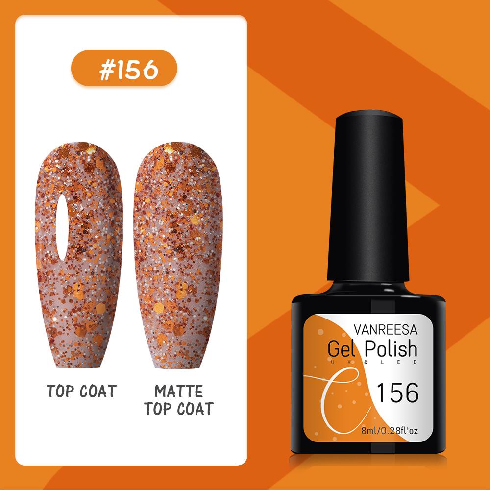 VANREESA Набор гелей для ногтей 111 цветов Гель-лак для ногтей Soak Off Базовое покрытие Верхнее покрытие Маникюр для ногтей УФ-светодиодный полуперманентный лак Стойкий гель для дизайна ногтей