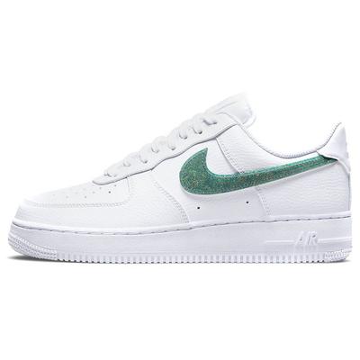 Air Force 1 Low Glitter Swoosh - Женские кроссовки Celery Белый Серо-Туманный Чернено-Синий DH4407-100