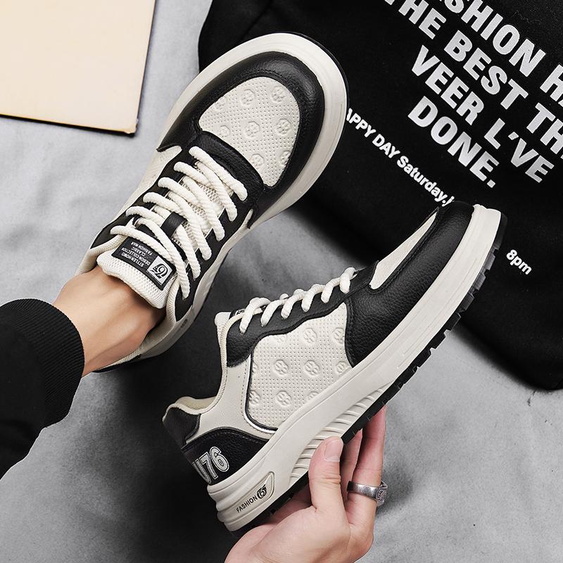 Versatile Casual Leather Men Sneakers Comfortable Trend Board Shoes for Men Breathable Sneakers Sports Shoes Men Running Shoes