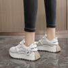 New Small White Shoes for Women Spring and Summer Thick Sole Height-enhancing Casual Women's Shoes Breathable Round Toe and Sports-resistant