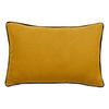Washed Linen Cushion Cover - Lined with Washed Cotton - Black Braid Finish "Prélude" Vent Du Sud - Prélude Gold - Cushion Cover 40 X 6
