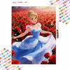 Disney Diamond Art Painting Kit 5D Cinderella Rose Diamond Dot Art Kit Home Wall Decor