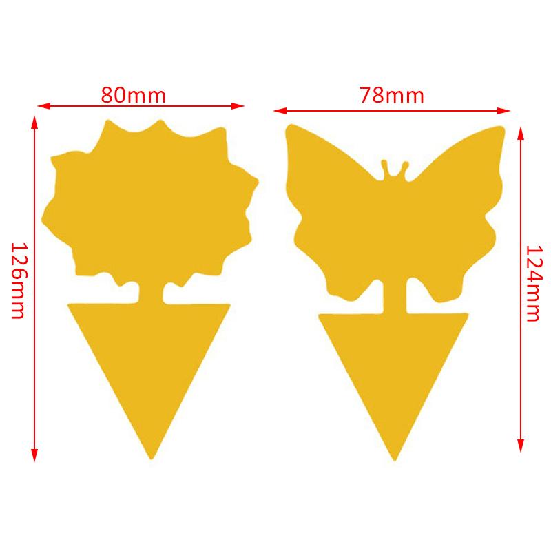 20 шт. Ловушки для насекомых Защищают растение Двусторонние ловушки для комаров Нетоксичные и без запаха Липкие доски-ловушки для садовых растений и кухни