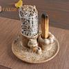 Держатель для благовоний Palo Santo 4-в-1, подсвечник для благовоний, керамический подсвечник для благовоний, подставка для золы для медитации, йоги, спальни