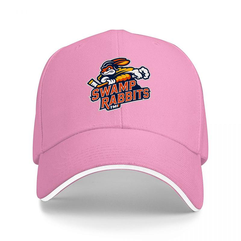 SWAMP RABBITS BASEBALL CAP BLACK ADJUSTABLE FIT TEAM LOGO EMBROIDERED HAT FOR Unisex AND Women SPORTS FAN ACCESSORY