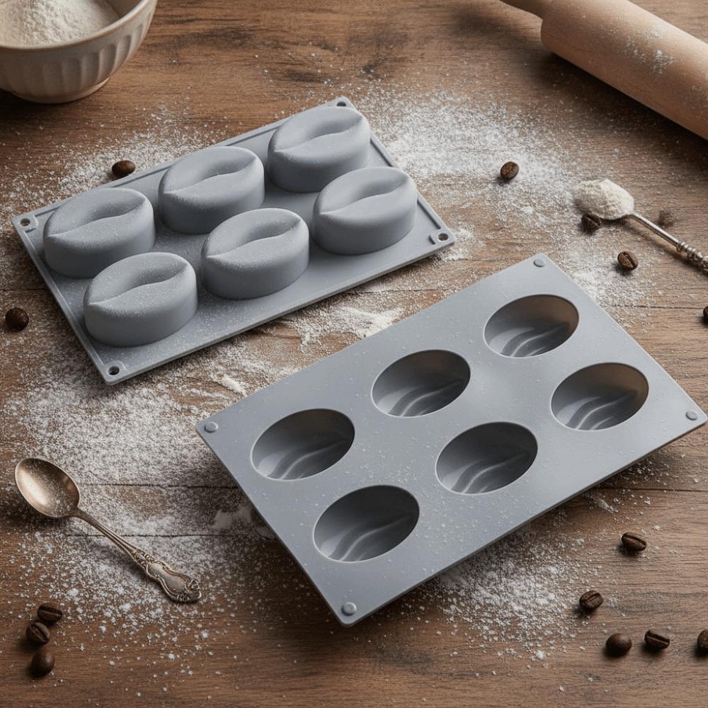 Silicone Coffee Bean French Dessert Mold Easy To Release Baking Mold Pudding Mold Dessert Shop