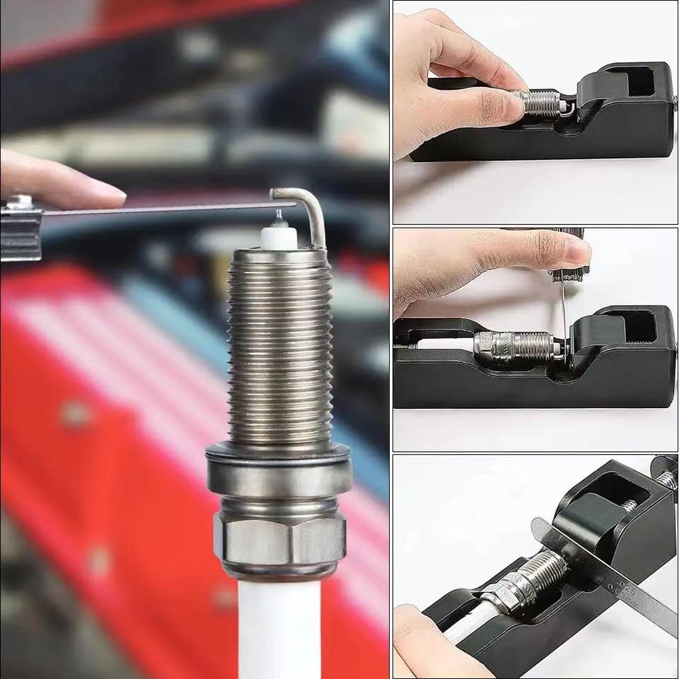 Universal Spark Plug Gap Tool & Feeler Gauge Set for 10/12/14/16mm - Auto Repair Adjustment Kit with Ruler