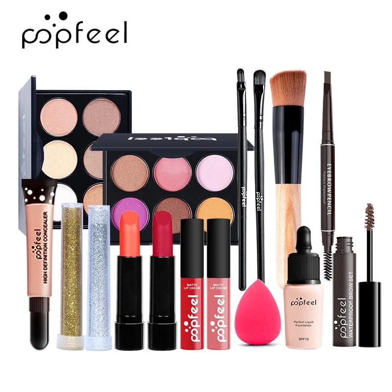 Best-Selling Popfeel Makeup Kit Full Set All in One Eye Shadow Lipstick Contour Powder Brush Luxe Sets Gifts for Women Cosmetics