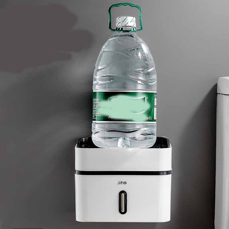 Punch-free Toilet Paper Holder Box Waterproof Tissue Storage Box Bathroom Rack Wall Mounted Kitchen Bathroom Storage Holder