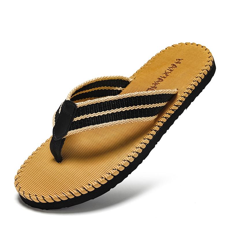 Fashion Summer Men's Flip-flops Canvas Breathable Wading Sandals Comfortable Beach Slippers Casual Shoes Indoor Bathroom Shoes