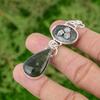 Daughters Day Deal Pear Solar Moss Agate Gemstone 925 Sterling Silver Pendant