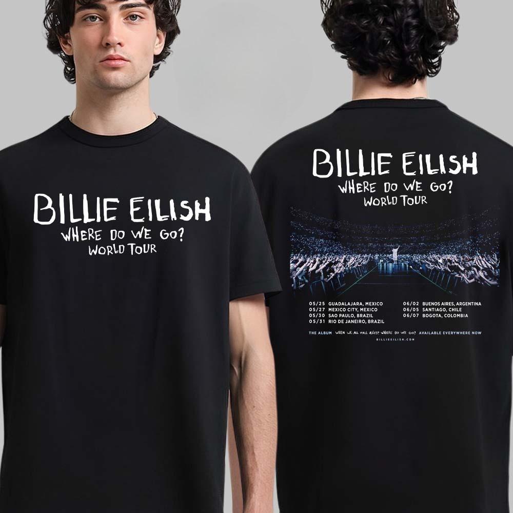 New Billie Eilish Hit Me Hard and Soft The Tour Part 2 2025 Schedule Tour Dates Two Sided Unisex T-Shirt