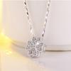 S925 Sterling Silver Necklace Female Personality Four-Leaf Clover Pendant Japanese and Korean Style Simple Necklace