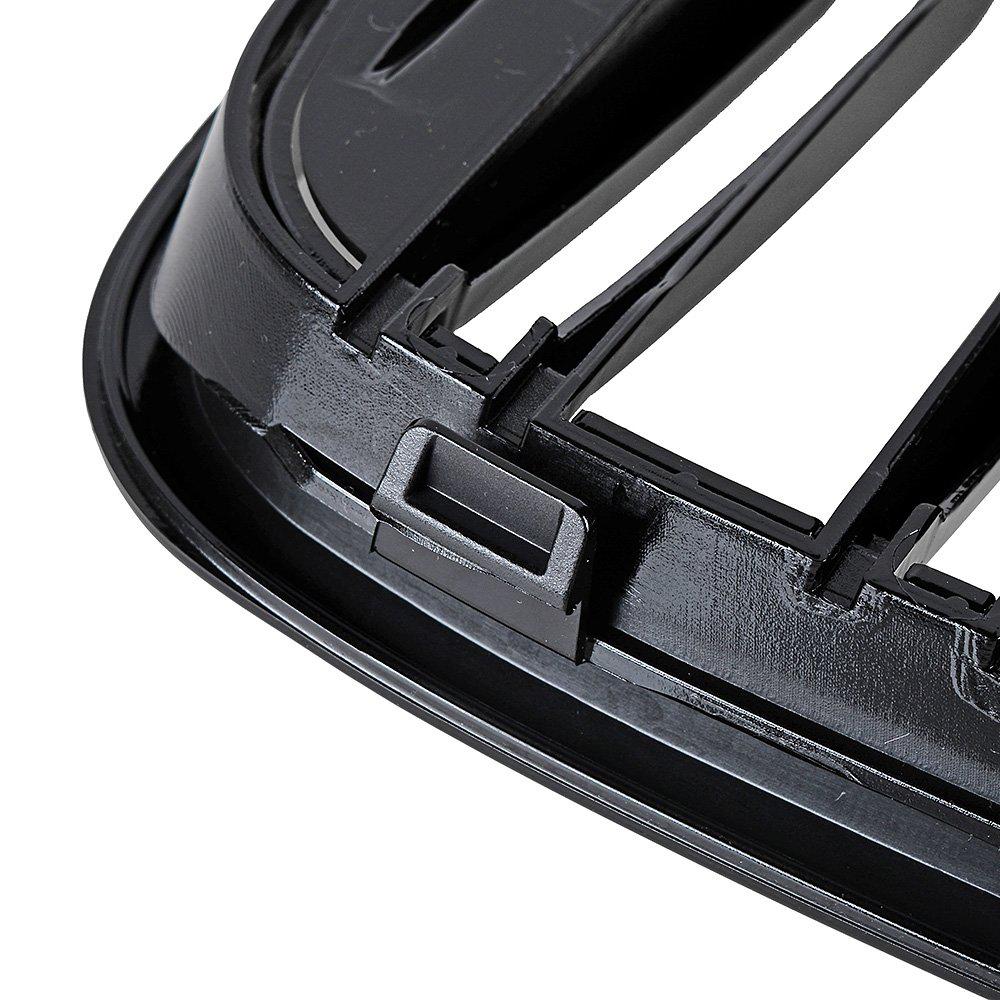 Решетка переднего бампера из углеродного волокна для BMW 5 серии M5 G30 G31 520i 530i 540i ABS 2-планочная глянцево-черная передняя решетка радиатора матовая