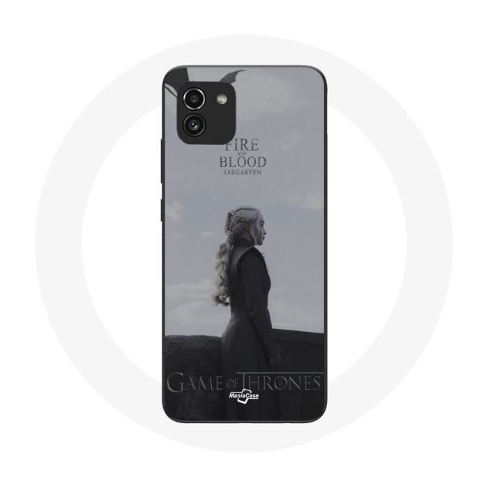 Coque - Maniacase - Samsung Galaxy A03 - Game of Thrones - Daenerys Targaryen - Logo Gris