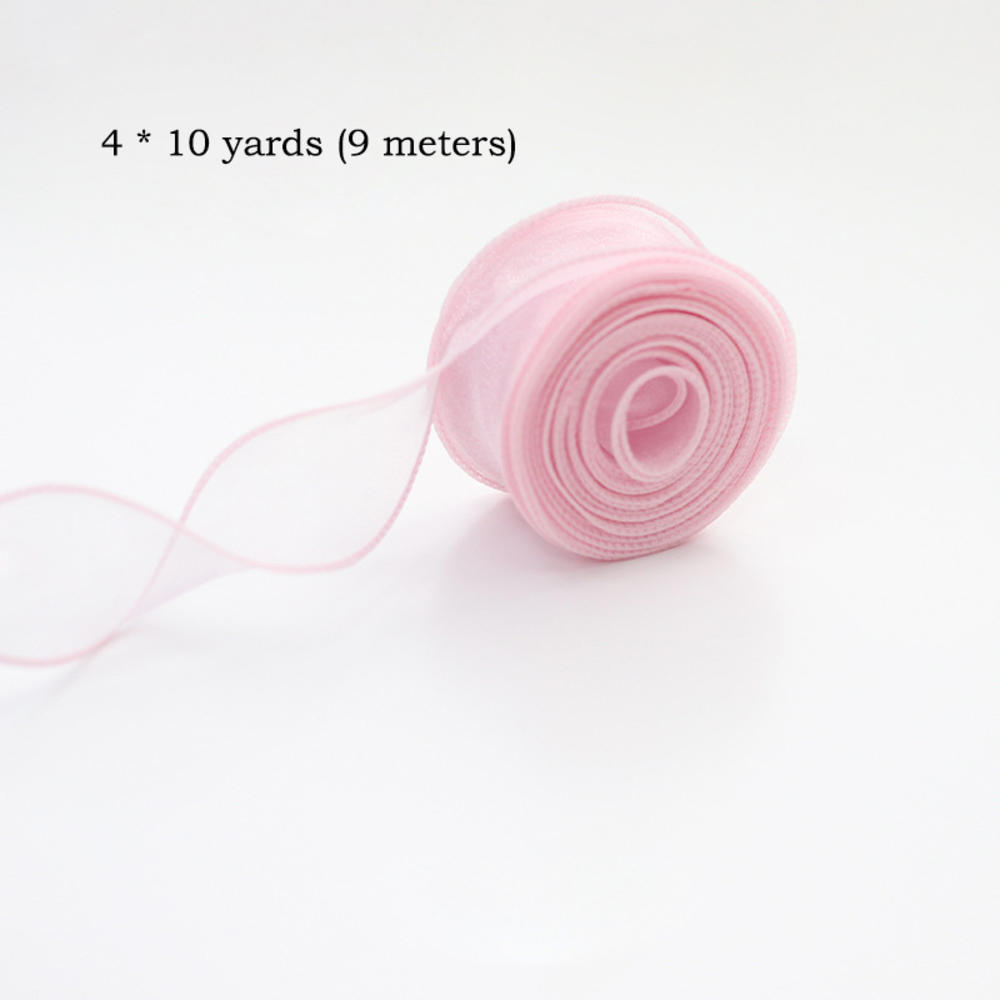 40 мм 10 ярдов/рулон Органзовая лента «Рыбий хвост» для DIY, украшения для торта, упаковки подарков, свадебной вечеринки, бантов, букетов, венков, швейные принадлежности