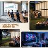 120" 16:9 HD 4K/8K Projector Screen. 160 Viewing Angle. Double-Sided and Foldable Tripod. White