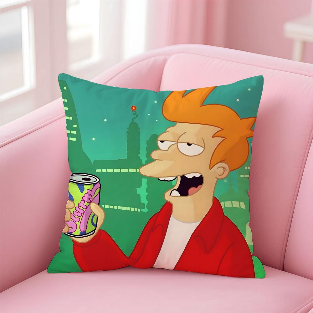 Чехол на подушку с принтом из аниме F-Futurama для дома и автомобиля, многоцелевой чехол для подушки - Двусторонний, мягкий и прочный для повседневного использования
