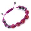 [J6313] - Ethnic Bracelet 'Shambhala' Pink Purple