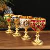 European Style Wine Glasses Embossed Chalice Decorative Goblet  Gift
