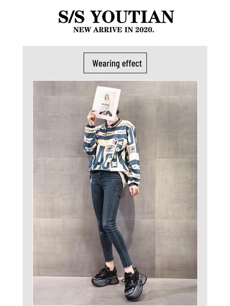 ZDW5587-7 Women's Vintage Distressed Thick Sole Platform Dad Sneakers, Autumn 2024 Collection.