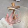 Банка для меда, усовершенствованная герметичная емкость из боросиликатного стекла, стержень для смешивания с деревянной крышкой, прозрачная бутылка для меда