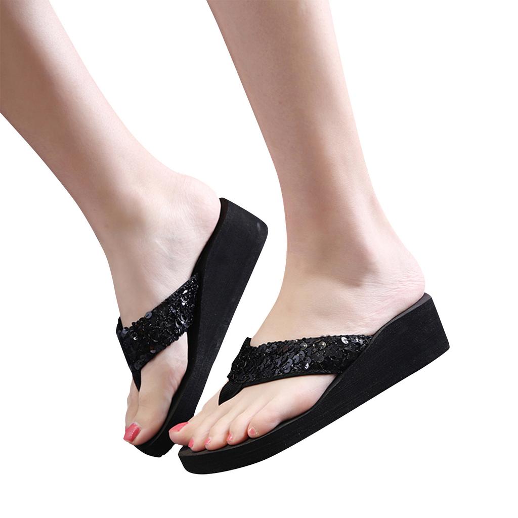 Модные яркие цветные женские тапочки, дышащие легкие нескользящие женские сандалии на толстом подошве с наклонным каблуком