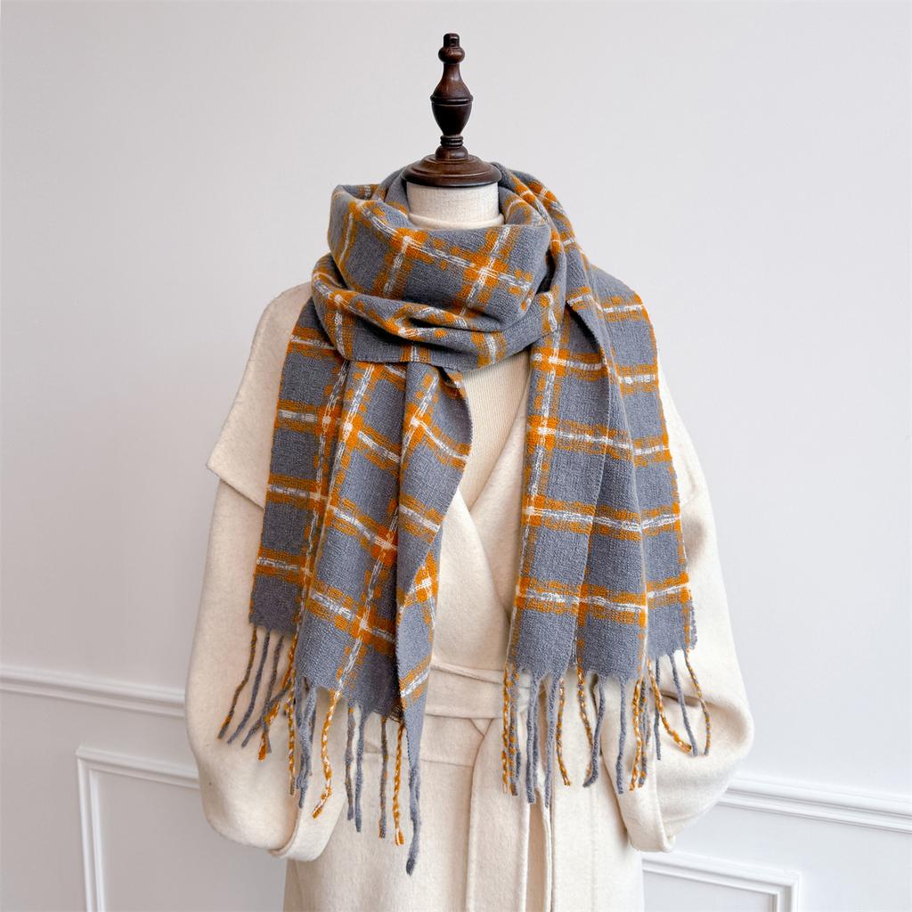 Luxury Winter Cashmere Scarf Women Design Warm Pashmina Blanket Poncho Scarves Female Shawl Wraps Thick Foulard Bufanda