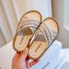 New Children's Slippers Summer Retro National Style Girl House Slippers Fashion Kids Home Bathroom Flip Flops Open-toe Versatile