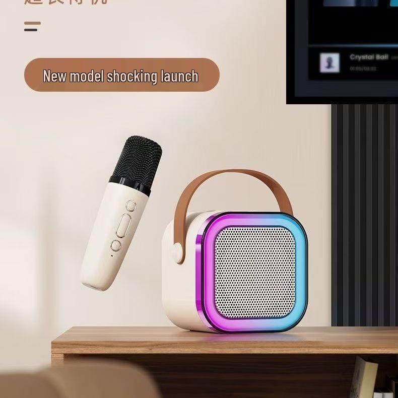 Портативный Bluetooth-микрофон K12 и универсальный KTV-динамик: Высококачественная мини-колонка для дома, улицы и семейного использования