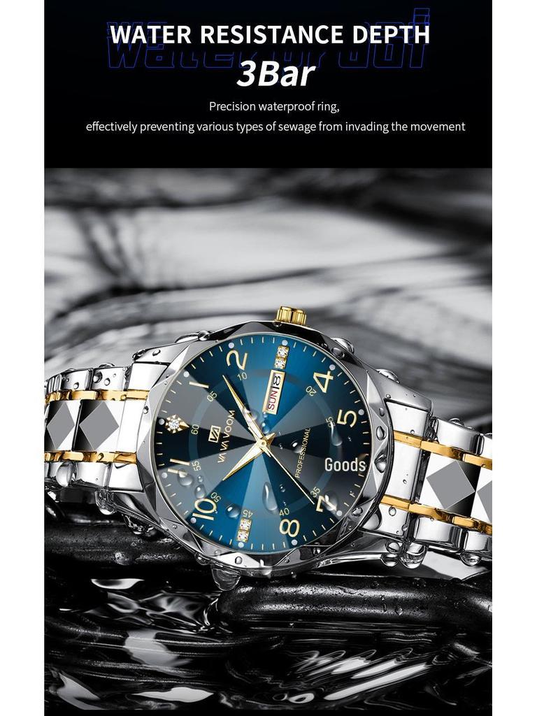 Вау Часы мужские с дизайном огранки бриллианта и логотипом на заказ