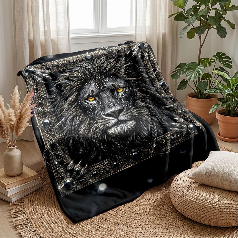 Purple Leopard Flowers Theme blanket Lightweight Warm Flannel Blanket Decorative Throw Blanket for Home Decoration